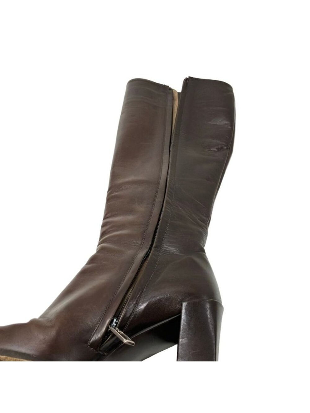 Gucci Long Boots 36c Ready Su Da Cu Brown Leather - Picture 5 of 8